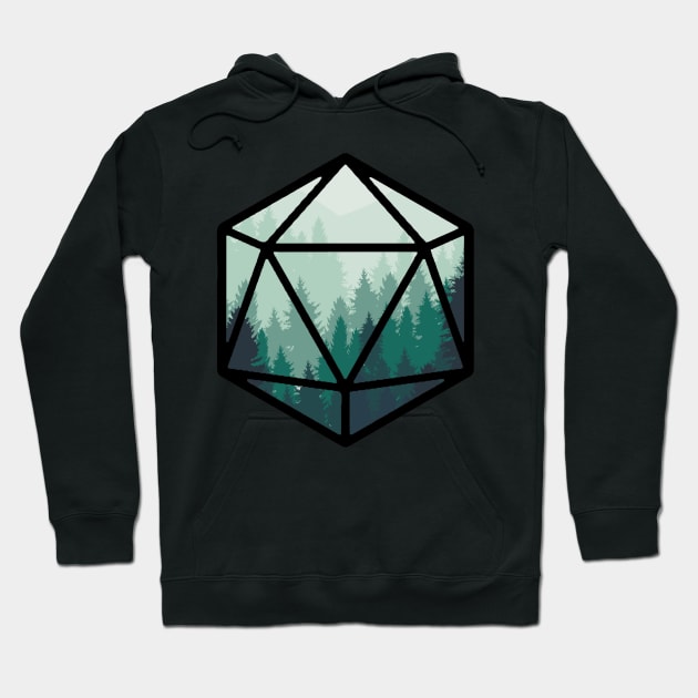 Green Forest D20 Hoodie by MimicGaming